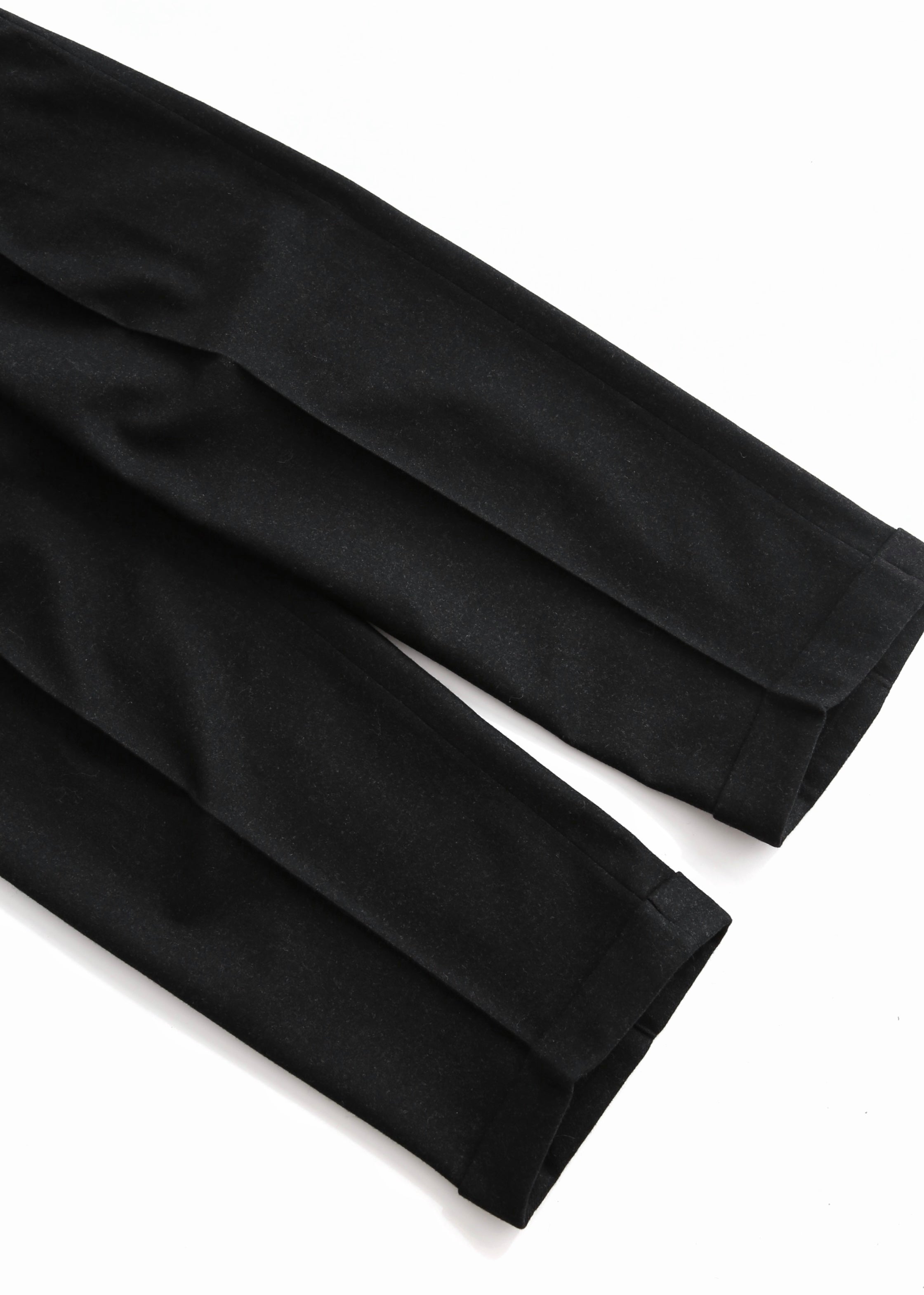 40’S BLACK WOOL DROP LOOP TROUSER