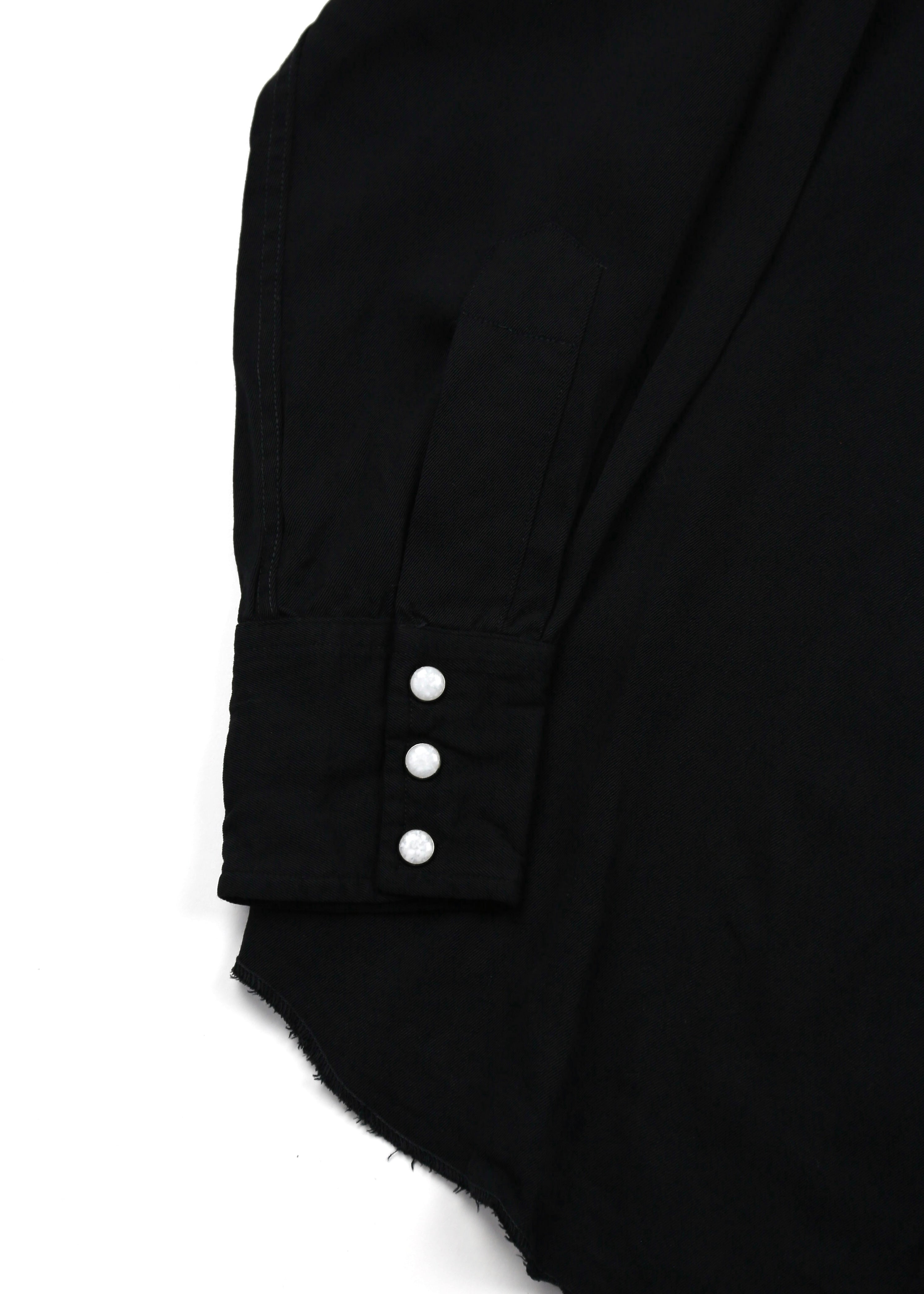 50’s Black Gabardine Sawtooth Western Shirt
